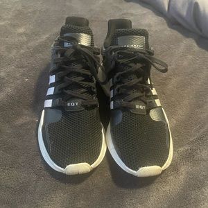 adidas EQT Black and White Athletic Sneakers